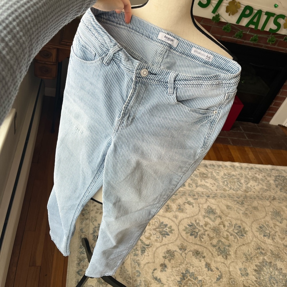 Kensie Jeans | Pinstripe Ankle Jeans